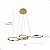 Lustre Para Sala Led Unlimited Moderno 45w 75cm Dourado C/ Controle - Imagem 4