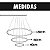 Lustre Sala Led 3 Anéis Moderno 113w 80cm Dourado C/ Controle - Imagem 6