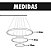 Lustre Sala Led 3 Anéis Moderno 89w 60cm Dourado C/ Controle - Imagem 6