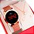 Relógio Champion Feminino Rosê Digital Led Vermelho CH40106Z Kit Colar e Brincos - Imagem 1