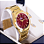 Relógio Feminino Dourado Champion Analógico Prova D'agua CN29409X Colar e Brincos - Imagem 8