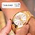 Relógio Feminino Champion Elegance Dourado Analógico CN26386U Colar e Brincos - Imagem 2