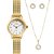 Relógio de Pulso Feminino Condor Dourado CO2035MZS/K4K Colar e Brincos - Imagem 8