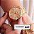 Relógio Feminino Mondaine Dourado Casual Analógico 99561LPMVDE1 Mulher + Pulseira Berloques - Imagem 2