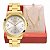 Relógio de Pulso Feminino Condor Dourado COPC21AEEJ/K4D Colar e Brincos - Imagem 7