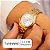 Relógio de Pulso Feminino Pequeno Condor Dourado CO2035NMP/K4K Colar e Brincos - Imagem 2