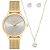 Relógio de Pulso Feminino Condor Dourado CO2035NDK/K4K Colar e Brincos - Imagem 7