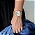 Relógio Feminino Champion Analógico Dourado Pulseira Mesh CN26019B Colar e Brincos - Imagem 4