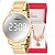 Relógio Feminino Champion Dourado Espelhado CH40147B + Pulseira Berloques - Imagem 1