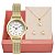 Relógio Feminino Condor Pequeno Dourado CO2035MZS/K4K Colar e Brincos - Imagem 1