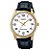 Relógio Casio Masculino Dourado Fundo Branco Couro MTP-V001GL-7BUDF - Imagem 1