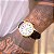 Relógio Casio Masculino Dourado Fundo Branco Couro MTP-V001GL-7BUDF - Imagem 3