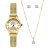 Relógio de Pulso Feminino Pequeno Condor Dourado CO2035NHW/K4X Colar e Brincos - Imagem 7
