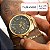 Relógio de Pulso Masculino Dourado Technos Militar Prova D'Água 2117LEF/1F + Pulseira Dourada - Imagem 2