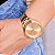 Relógio Feminino Mondaine Dourado Casual Analógico 99397LPMVDE2 Mulher Colar e Brincos - Imagem 5