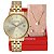 Relógio Feminino Mondaine Dourado 32597LPMKDE1K1 + Colar e Brincos - Imagem 1