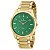 Relógio de Pulso Masculino Dourado Verde Champion Slim Analógico CN21050G - Imagem 1