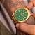 Relógio de Pulso Masculino Dourado Verde Champion Slim Analógico CN21050G - Imagem 4