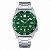 Relógio Masculino Casio Aço Prata Verde Prova D'Água MTD-135D-3AVDF - Imagem 1