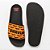 Chinelo Slide Preto e Laranja Estampado Ecofriendly - Imagem 2