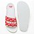 Chinelo Slide Branco e Vermelho Estampado Ecofriendly - Imagem 2