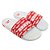 Chinelo Slide Branco e Vermelho Estampado Ecofriendly - Imagem 3