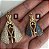 Pingente Nossa Senhora Dupla Face com Zircônia Branca e Azul Banhado em Ouro18k com 10 milésimos. - Imagem 4