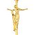 Pingente Cristo e Nossa Senhora banho de ouro amarelo - Imagem 3