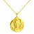 Medalha Dom Bosco redonda banhada a ouro amarelo - Imagem 1