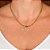 Colar Chocker Courino Com Espirito Santo Vazado banho de ouro amarelo - Imagem 4