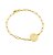 Pulseira masculina São Bento Elos banho de ouro amarelo - Imagem 2