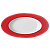 TRAVESSA PORCELANA OVAL - 32 X 20 CM X 2,8 CM H - LINHA BAHAMAS DECORAÇÃO BORDA VERMELHA - Imagem 1