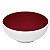 TIGELA PORCELANA COM PÉ EM 2 CORES MAGENTA  / BRANCO - 15 DIAM X 6,5 CM H - 630 ML  - LINHA SAMBA - Imagem 1