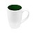 CANECA PORCELANA EM 2 CORES VERDE / BRANCO - 7 X 10,7 CM - 300 ML - LINHA SAMBA- SEM PÍRES - Imagem 1