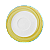 JOGO 2 XÍCARAS COM PIRES - PORCELANA - EMPILHÁVEL - 5,5 DIAM X 5,5 CM H - 90 ML - LINHA BAHAMAS BORDA AMARELA - Imagem 2