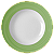 JOGO 4 PRATOS - PRATO PÃO - 15 CM - PORCELANA - REDONDO RASO - LINHA BAHAMAS DECORAÇÃO BORDA VERDE - Imagem 1