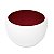 MINI POTE PORCELANA REDONDA FUNDA 2 CORES MAGENTA / BRANCO 7,5 X 6,0 CM H  - 180 ML - LINHA SAMBA - Imagem 1