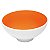 TIGELA PORCELANA COM PÉ EM 2 CORES LARANJA / BRANCA - 12 x 6 CM H - 280 ML - LINHA SAMBA - Imagem 1