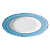 TRAVESSA PORCELANA OVAL - 32 X 20 CM X 2,8 CM H - LINHA BAHAMAS DECORAÇÃO BORDA AZUL - Imagem 1