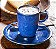 XÍCARA COM PIRES PORCELANA CHÁ / CAPPUCINO - 7,3 X 9,2 H CM - 230 ML - LINHA EASE COR AZUL COBALTO - Imagem 3