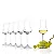 JOGO 6 TAÇAS CRISTAL GRAPPA / DESTILADOS - 172 H X 56 DIAM MM - 87 ML - LINHA BAR - Imagem 2
