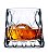 JOGO 6 COPOS VIDRO DRINKS / WHISKY 85 H X 90 DIAM MM - 320 ML - LINHA LEAFY - Imagem 1