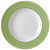 JOGO 4 PRATOS PORCELANA REDONDO RASO - 30 CM - LINHA BAHAMAS DECORAÇÃO BORDA VERDE - Imagem 1