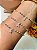 Pulseira personalizada bolinha com inicial cravejada - Imagem 1