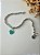 Pulseira inspiração Tiffany bolinha 4mm coração verde - Imagem 1
