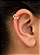 Brinco piercing fake meia argola lisa e bolinhas na ponta - Imagem 1