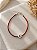 Pulseira personalizada inicial fio acetinado vermelho (pulseira da sorte) - Imagem 2