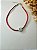 Pulseira personalizada inicial fio acetinado vermelho (pulseira da sorte) - Imagem 1