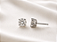 Brinco Moissanite ponto de luz facetado cristal 6mm - Imagem 2