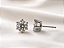Brinco Moissanite ponto de luz cristal 8mm - Imagem 2